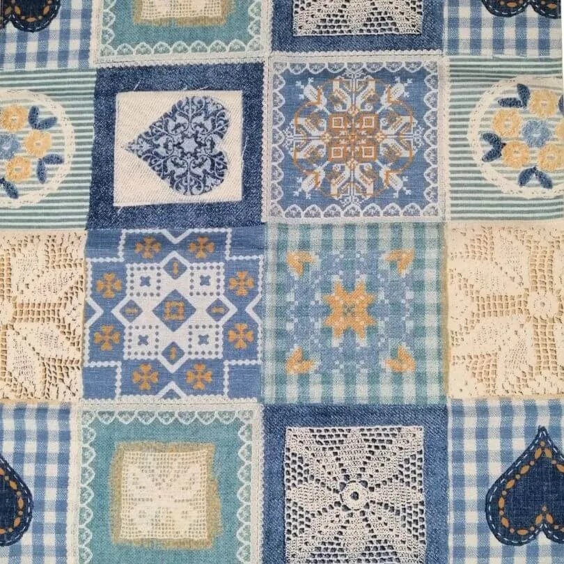 Fata de masa patrata Crochet Azul 70x70 cm