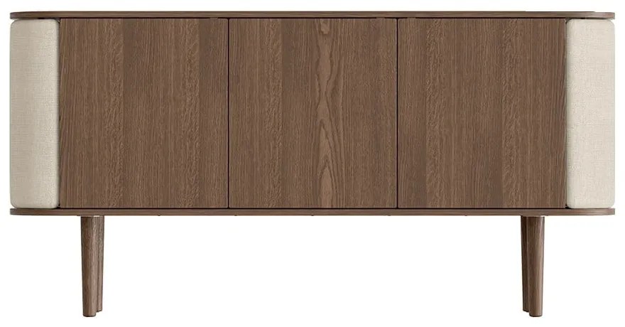 Comodă maro/bej joasă cu aspect de lemn de stejar 150x75 cm Treasures – UMAGE