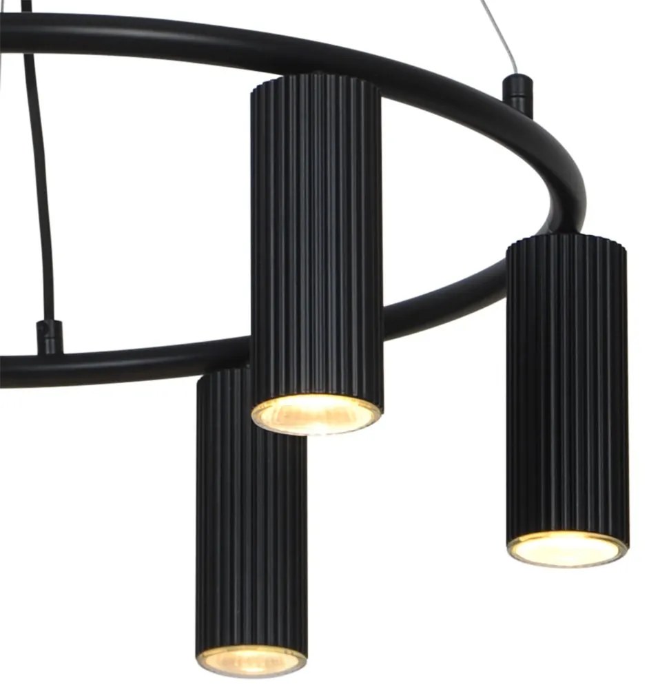 Candelabru Design Scandinav Minimalist, 6xGU10, Vico negru