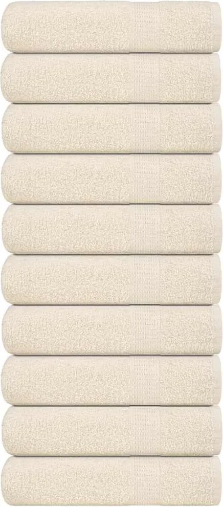 vidaXL Prosoape de duș, FROGN, 10 buc., crem, 70x140 cm, 360 g/m²