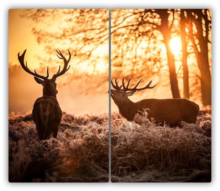 Tocator din sticla Sunrise Deer