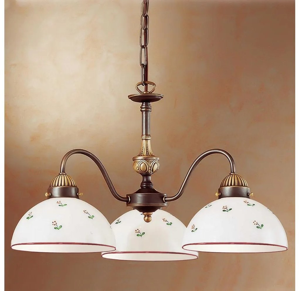 Lustră pe lanț Kolarz 731.83.69 NONNA 3xE27/75W/230V roșu