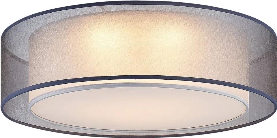 Plafoniera LED Chloe tesatura/fier, gri, 3 becuri, 230 V, diametru 50 cm