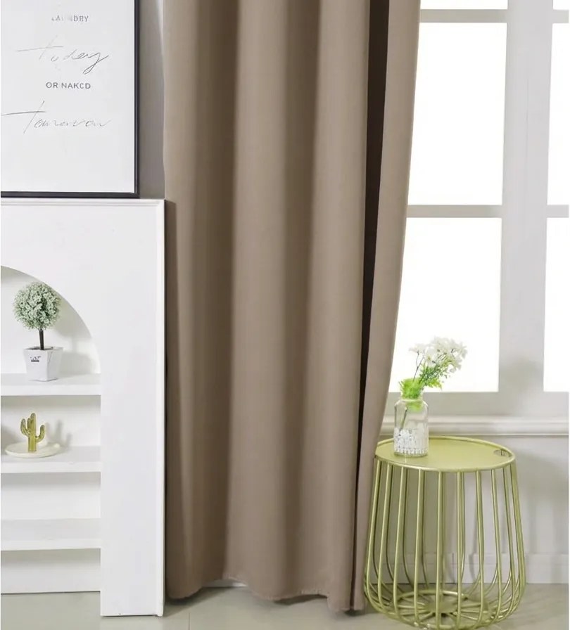 Perdea bej OXFORD 140x250 cm Agatat: Inele metalice