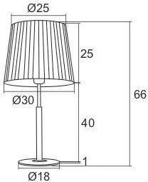 Veioza/Lampa de masa design elegant ASTI rosie