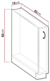 Dulap inferior de bucătărie Vintageline BB (alb). 1122894
