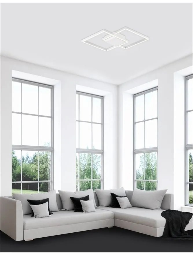Lustra LED aplicata design modern geometric BILBAO 25W alba NVL-8160162