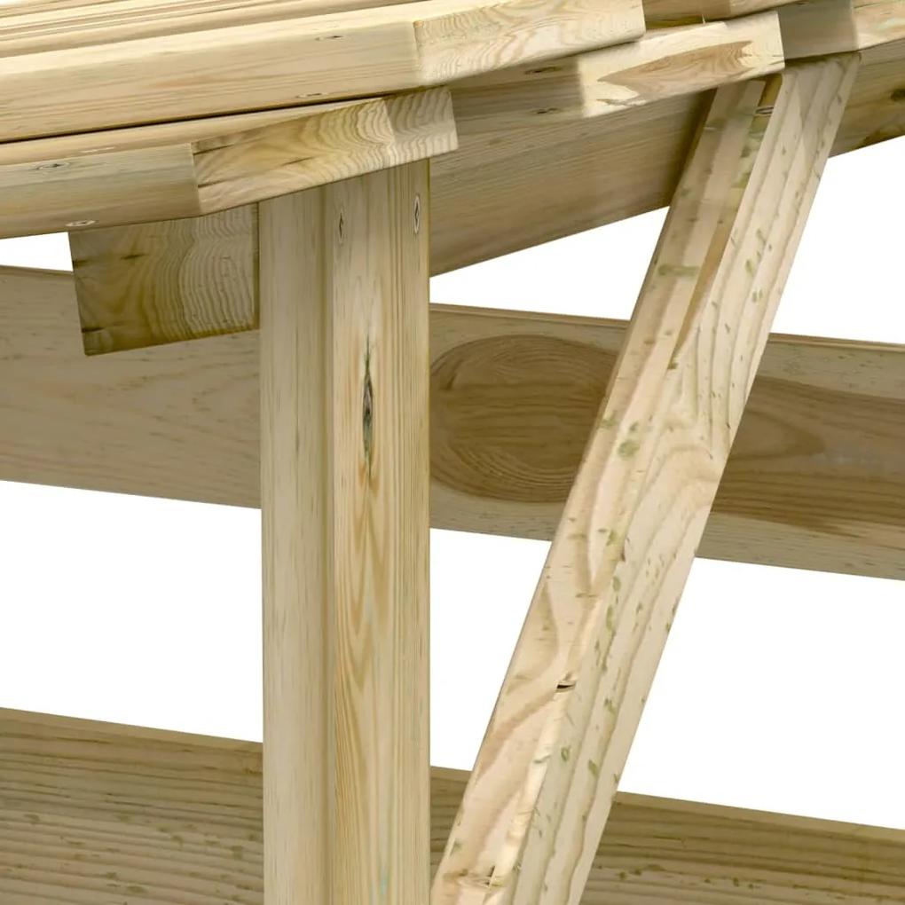 Pergole cu acoperis, 2 buc., 100x90x100 cm, lemn de pin tratat 2, 100 x 90 x 100 cm