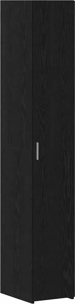 vidaXL Bufet 2 pcs Stejar Negru 30 x 42,5 x 185 cm