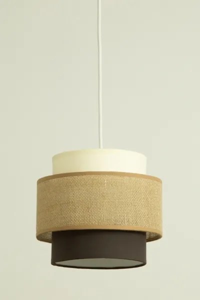 Brilagi - Lustră suspendată RESNA pe cablu, 1xE27/60W/230V, Ø 20 cm, bej/negru