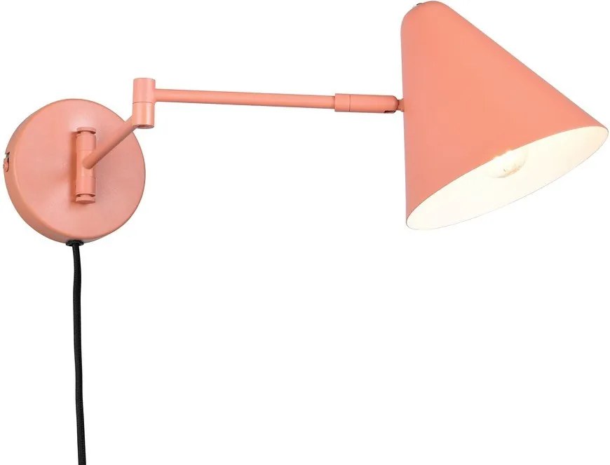 Aplică de perete portocalie cu structură flexibilă cu alimentare la priză ø 15 cm Cosima – Trio