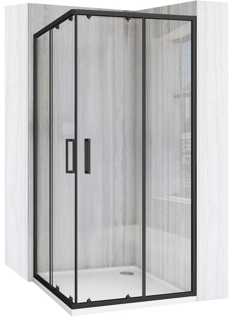 Cabina de dus Rea City 80x80 cm Black