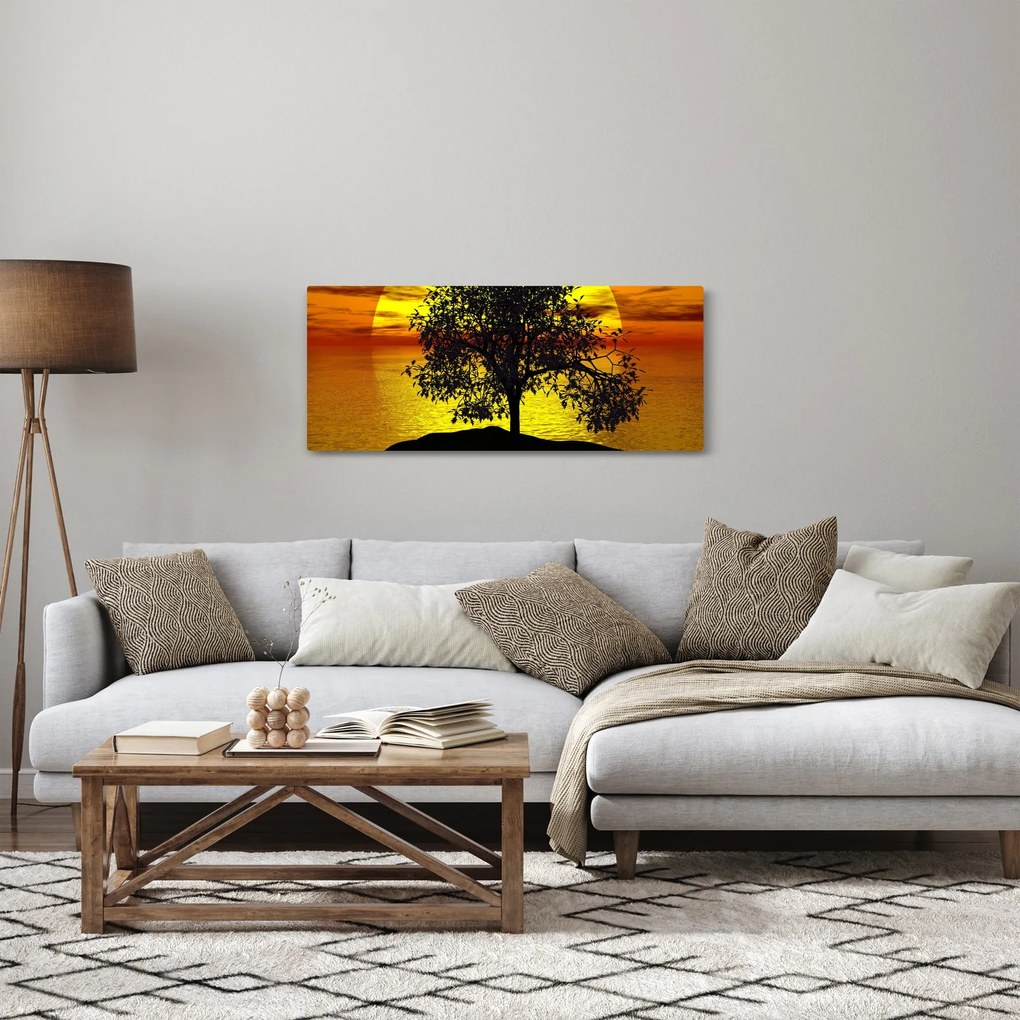 Tablou - Silueta copacilor (120x50 cm)