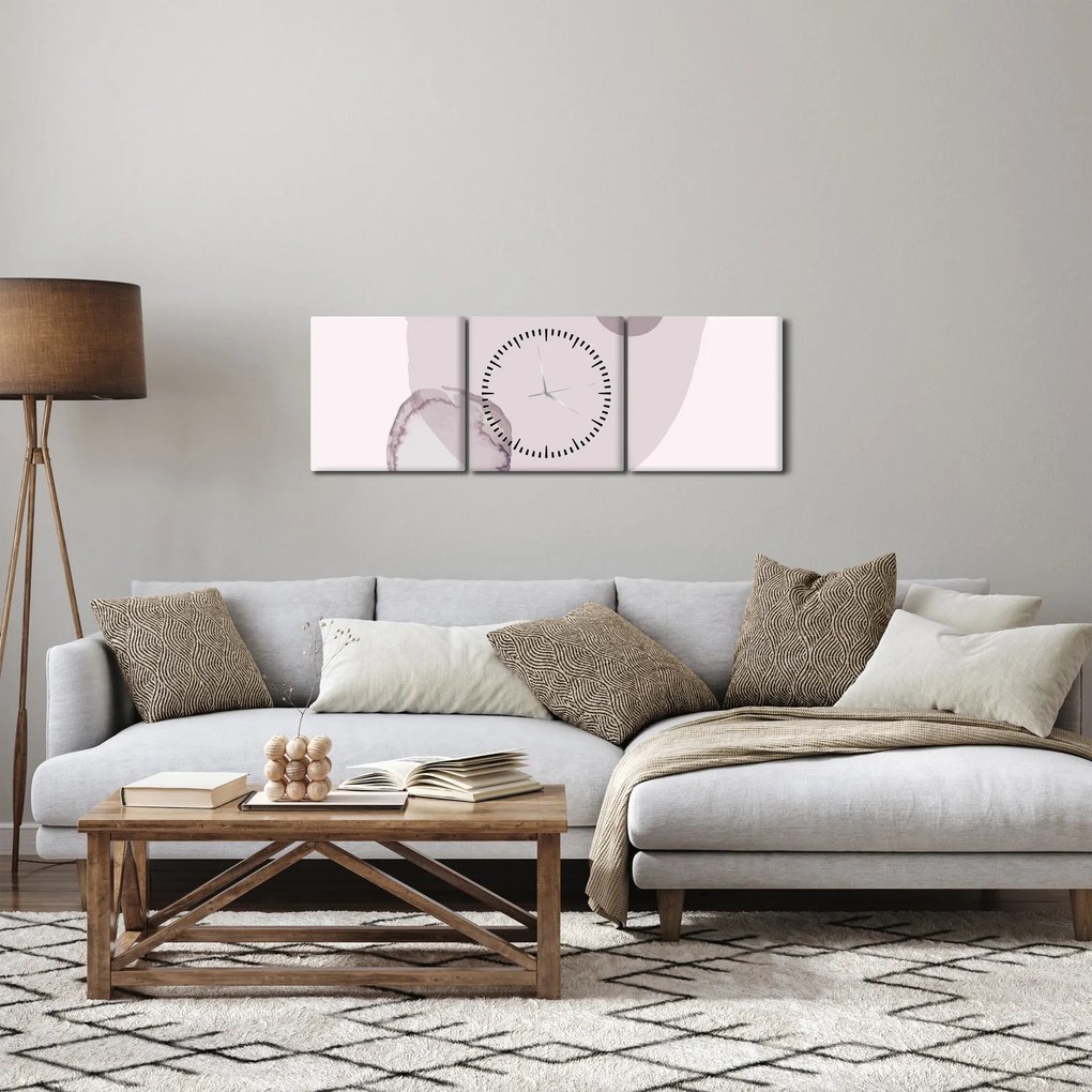 Tablou - Minimalism violet N⁰2 (cu ceas) (90x30 cm)