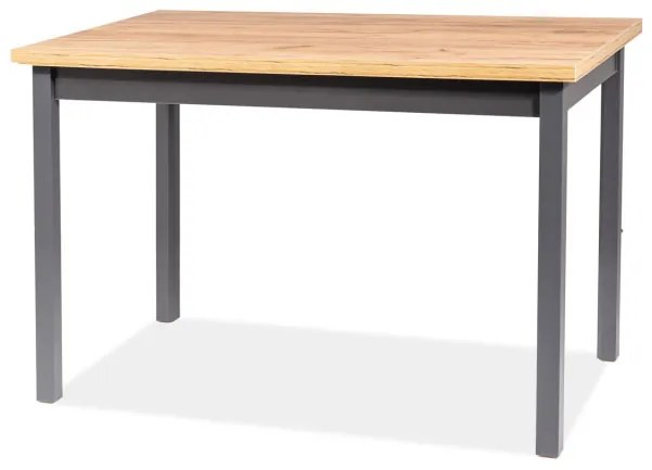 Masă de sufragerie 100 cm Alfred (craft auriu + gri) (pentru 4 persoane). 1049843