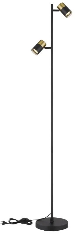 Lampadar cu 2 Spoturi directionabile BRISBON negru/cupru