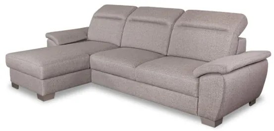 Coltar Extensibil Cu Insula Stanga Dax, 5 Locuri, Lada De Depozitare, Gri, 299 Cm