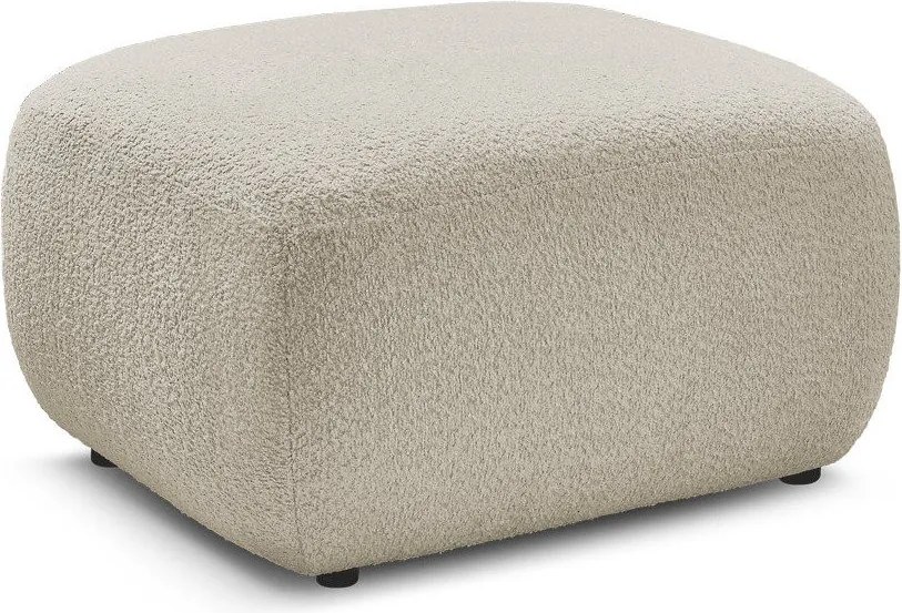 Taburet bej cu tapițerie din țesătură bouclé Montaigne – Bobochic Paris