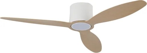 ZEVENTI - Ventilator de tavan VENTORA LED/24W/230V Wi-Fi Tuya alb/stejar + telecomandă