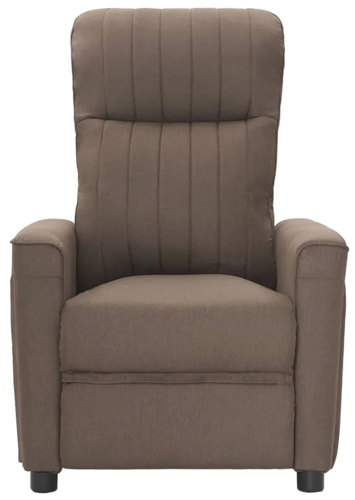 342261 vidaXL Fotoliu rabatabil, gri taupe, material textil