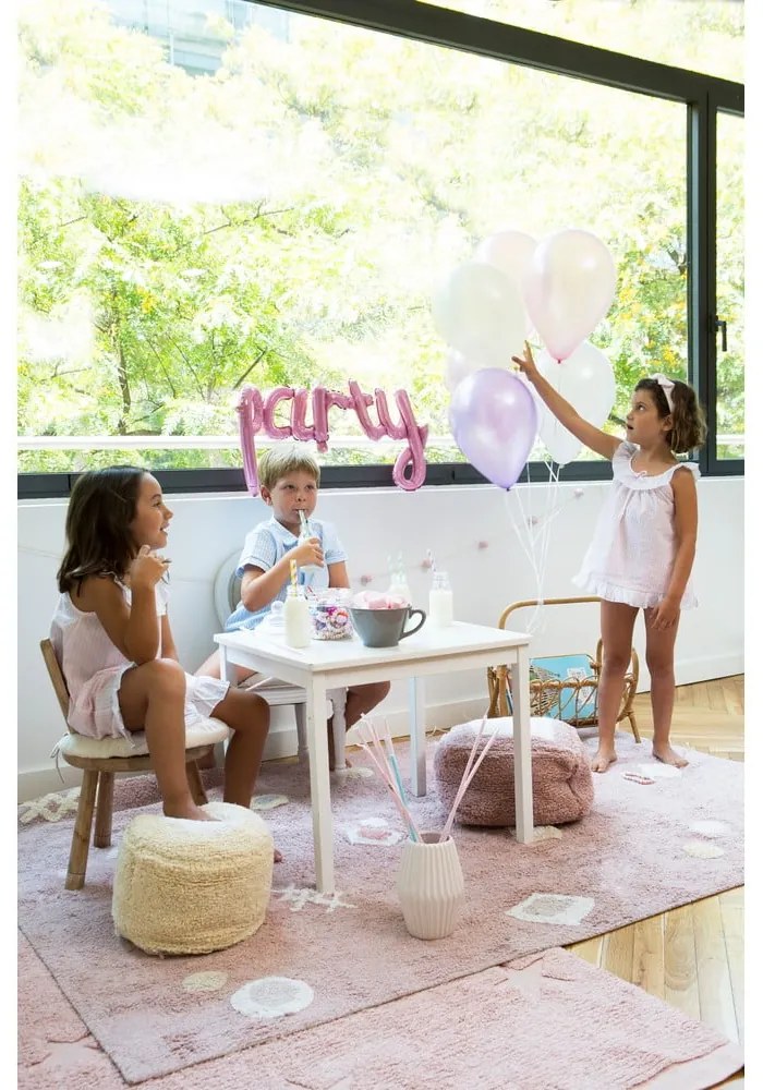 Covor pentru copii roz lavabil/țesut manual din bumbac 140x200 cm Noah – Lorena Canals