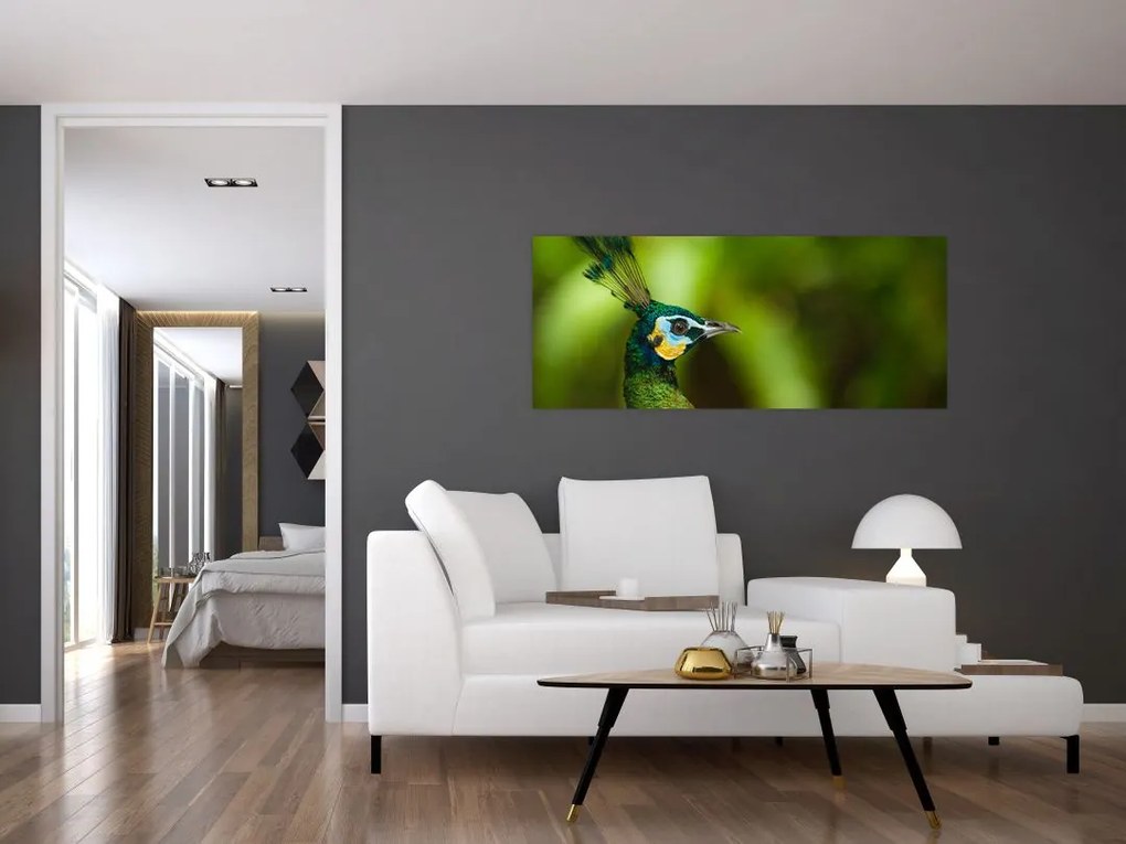 Tablou cu păun (120x50 cm)