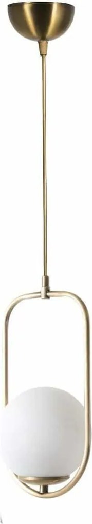 Lustra AHU, auriu/alb, metal/sticla, 18x35x80 cm