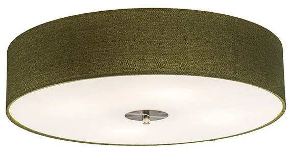 Plafonieră rustică verde 50 cm - Drum Jute