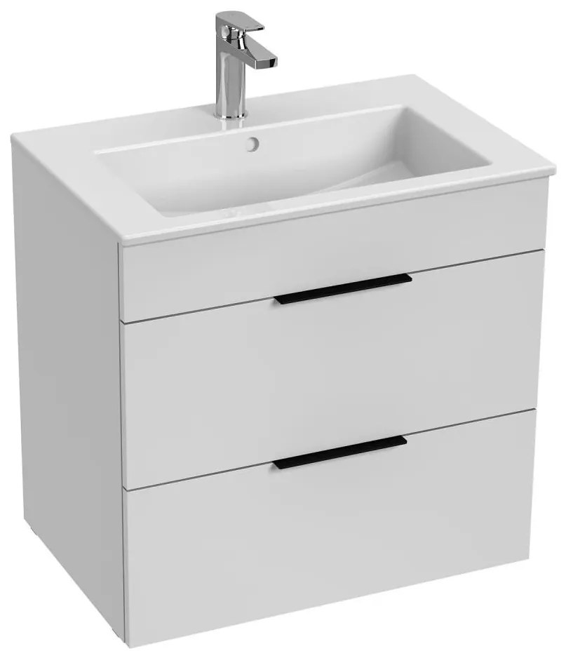 JIKA H4536021763001 - Dulap de baie CUBE cu lavoar, 60,7 x 65 cm, alb