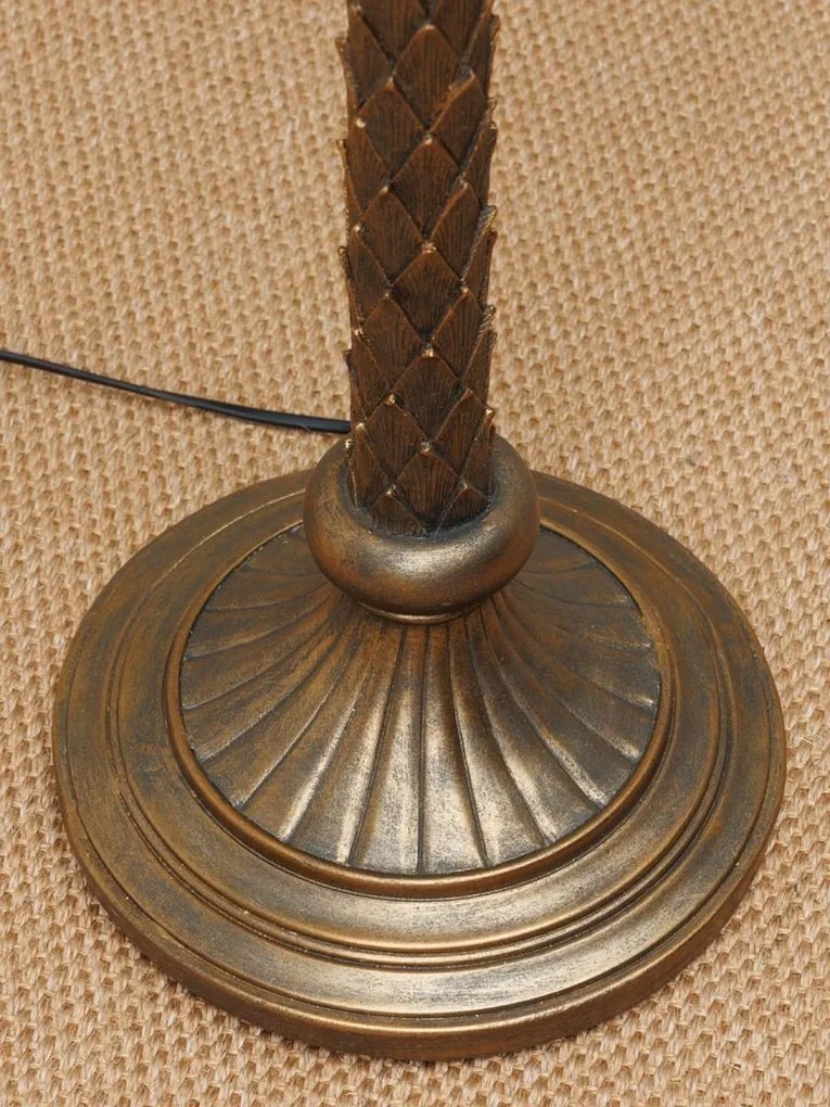 Lampadar din rasina, cu abajur din bumbac, Palmtree