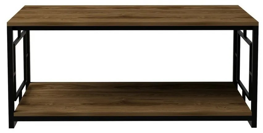 Măsuță de cafea Kelvin Black and Walnut