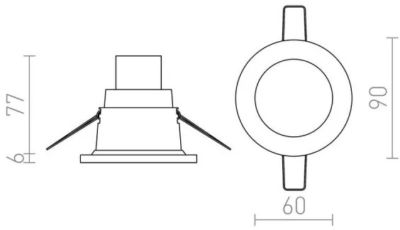 RED - R12659 - Lampa plafonieră baie LEROY 1xGU5,3/35W/12V IP44