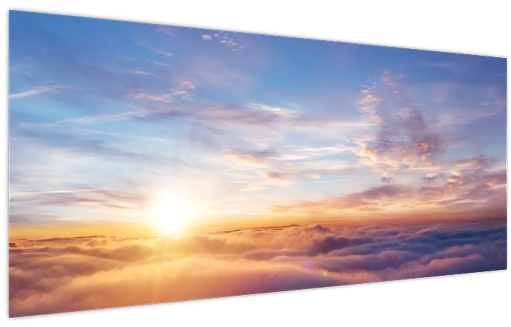 Tablou - Apus de soare deasupra norilor (120x50 cm)