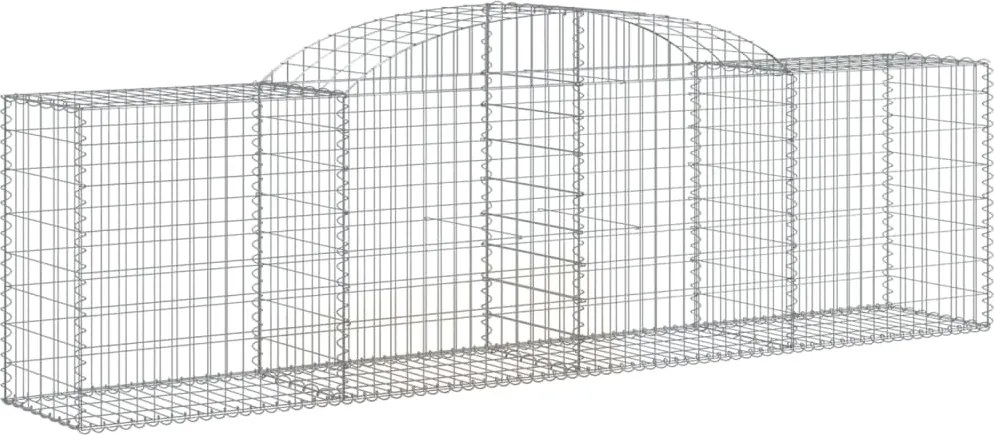 vidaXL Coș gabion arcuit, 300x50x80/100 cm, fier galvanizat