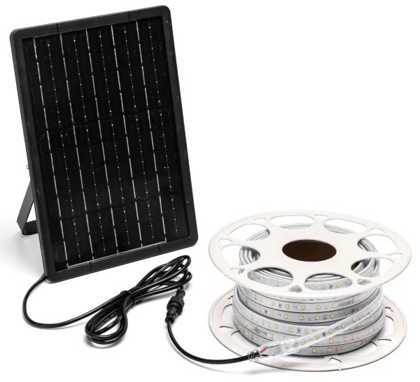 Bandă LED solară dimabilă Aigostar LED/10W/3,2V 10 m 2700K IP65 + telecomandă
