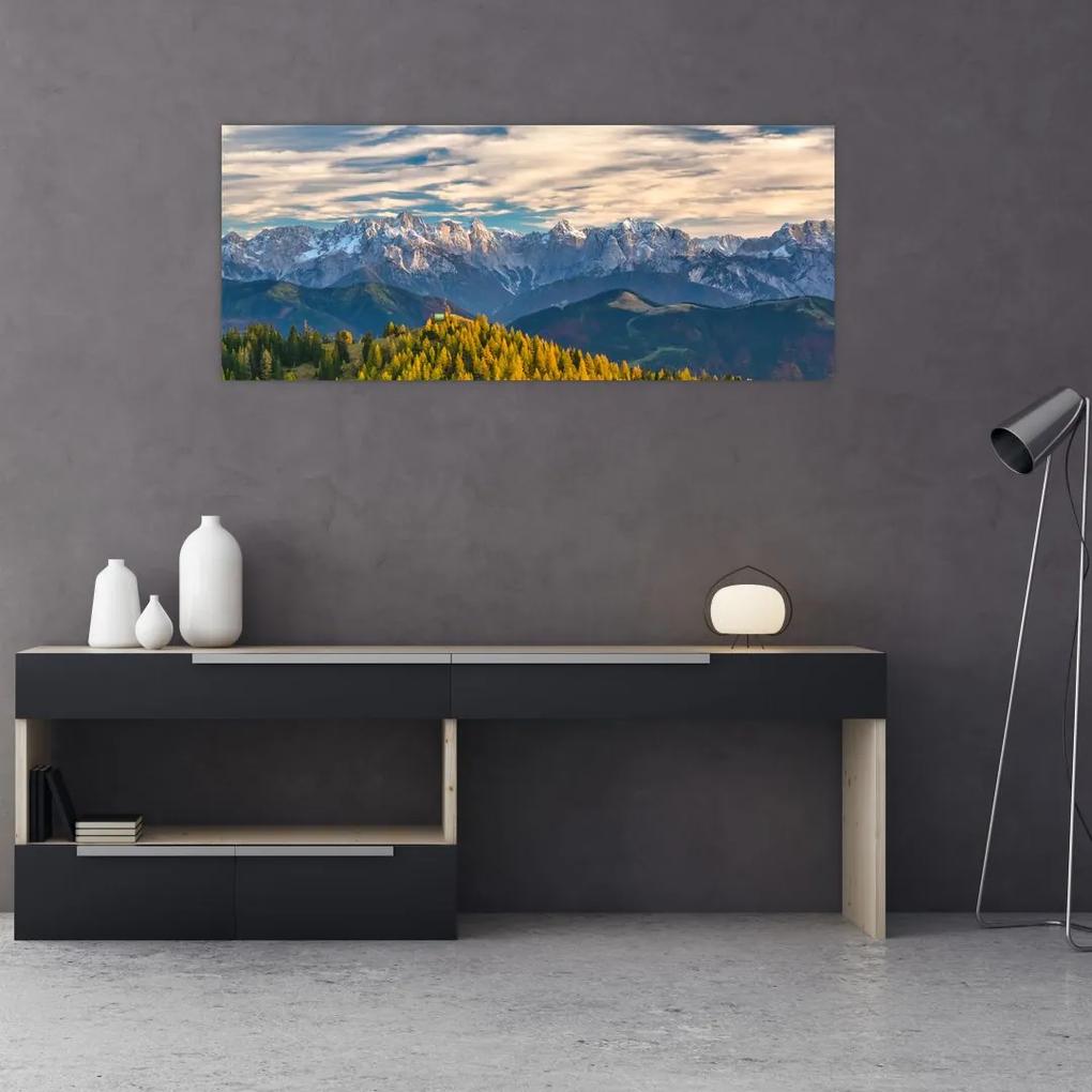 Tablou - panorama montană (120x50 cm), în 40 de alte dimensiuni noi
