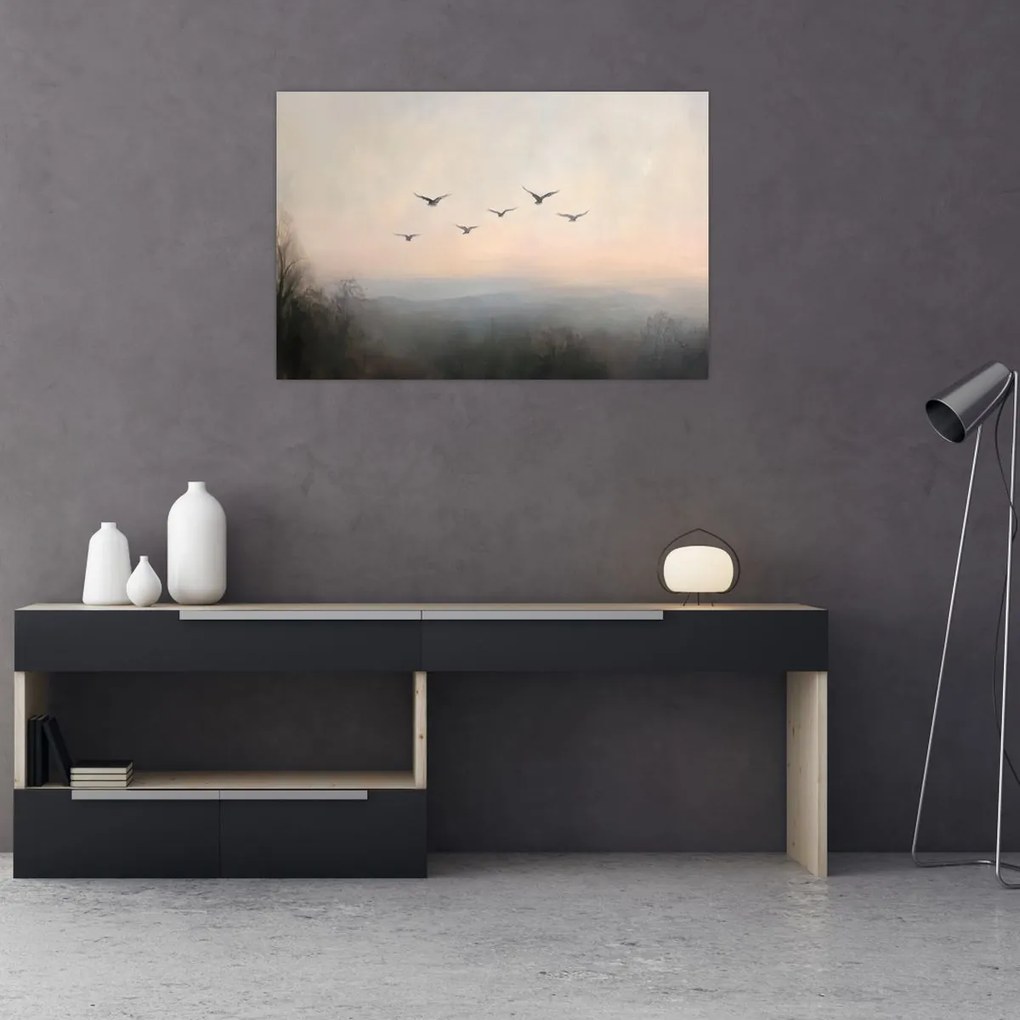 Tablou - Stol de păsări (90x60 cm)