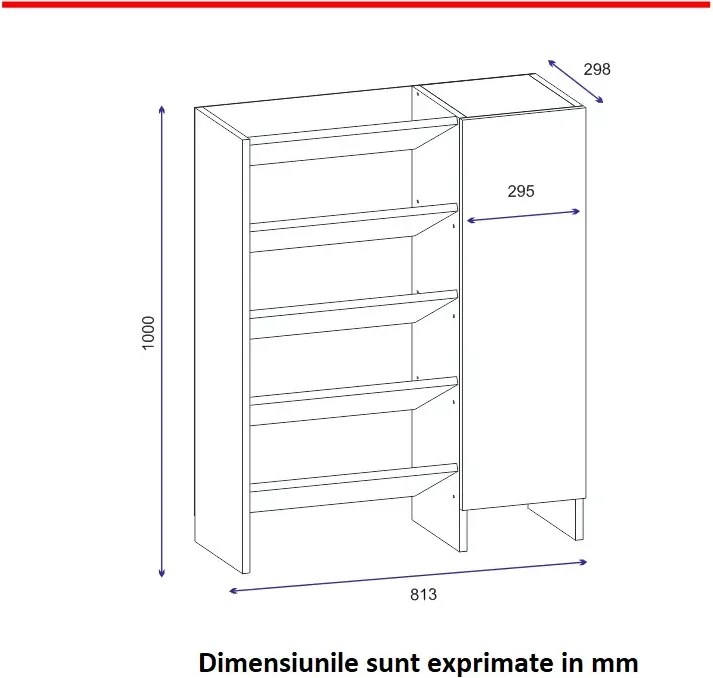 Pantofar hol Ilga Homs 81.3 x 29.8 x 100, Alb