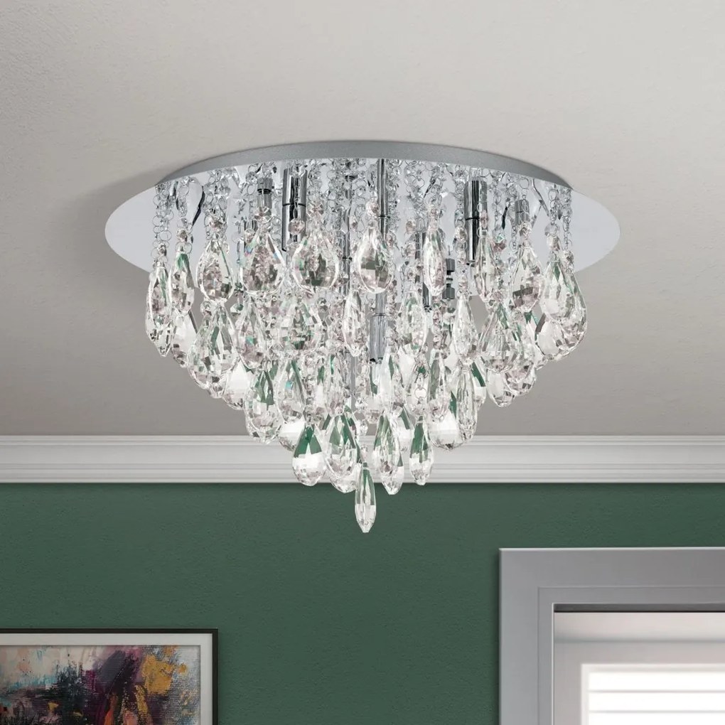 Plafoniera cristal K9 design elegant CELESTE D-45 crom