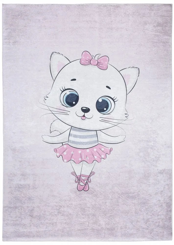 Covor pentru copii cu motivul unei pisici adorabile Lăţime: 120 cm | Lungime: 170 cm