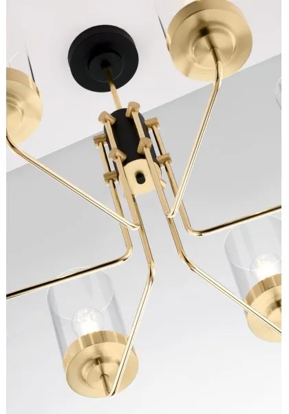 Jupiter 2089 - Lustră pe tijă RAMIREZ, 6xE27/15W/230V, auriu/negru