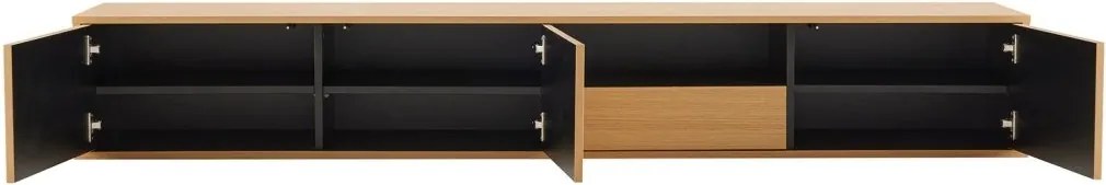 Comoda TV suspendata LOFT 200cm natur/ negru
