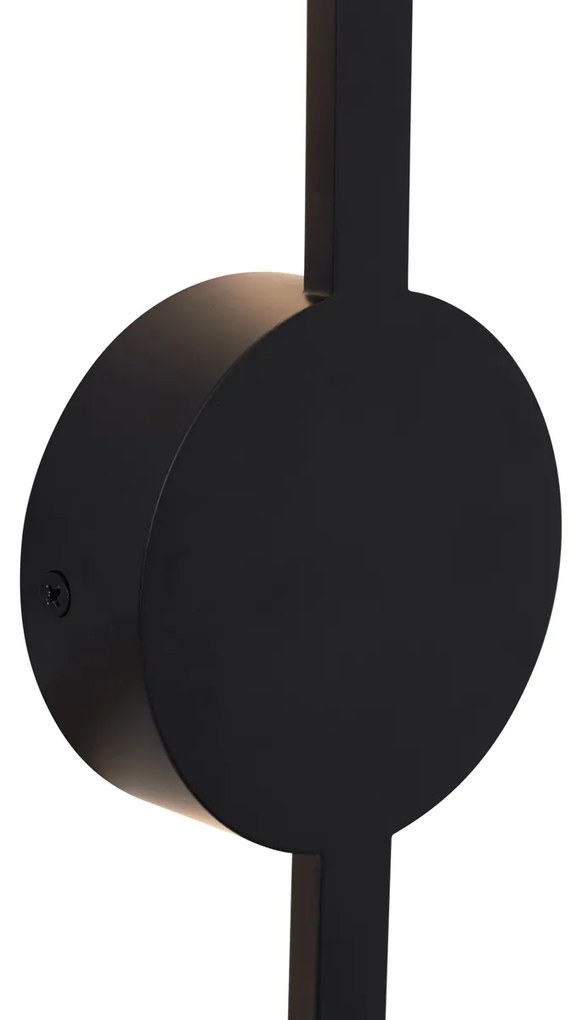 Lampă de perete modernă neagră 60 cm inclusiv LED - Clockwise