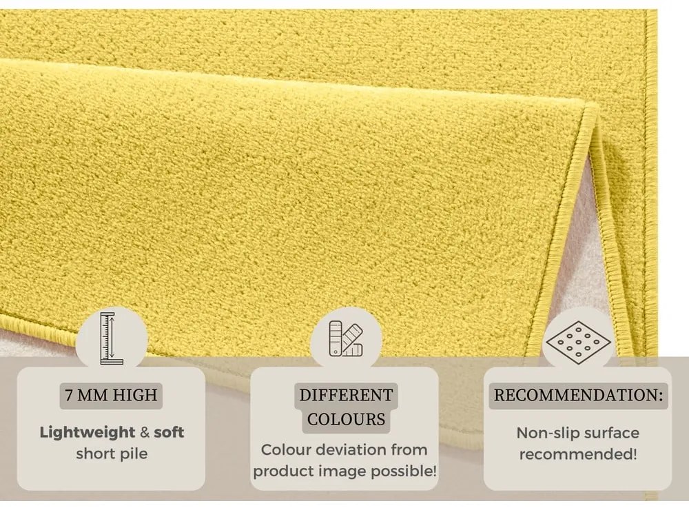 Covor Hanse Home Fancy, 80x200 cm, galben