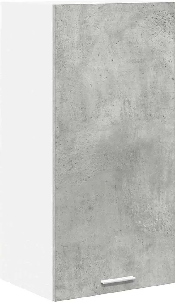 vidaXL Dulap suspendat Gri beton și Alb 40 x 31 x 80 cm Lemn compozit