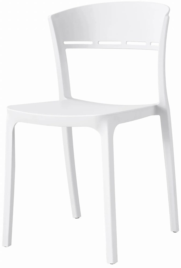 Scaun din plastic COCO alb
