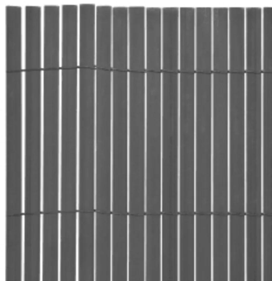 Gard pentru gradina cu 2 fete, gri, 110x500 cm 1, Gri, 110 x 500 cm