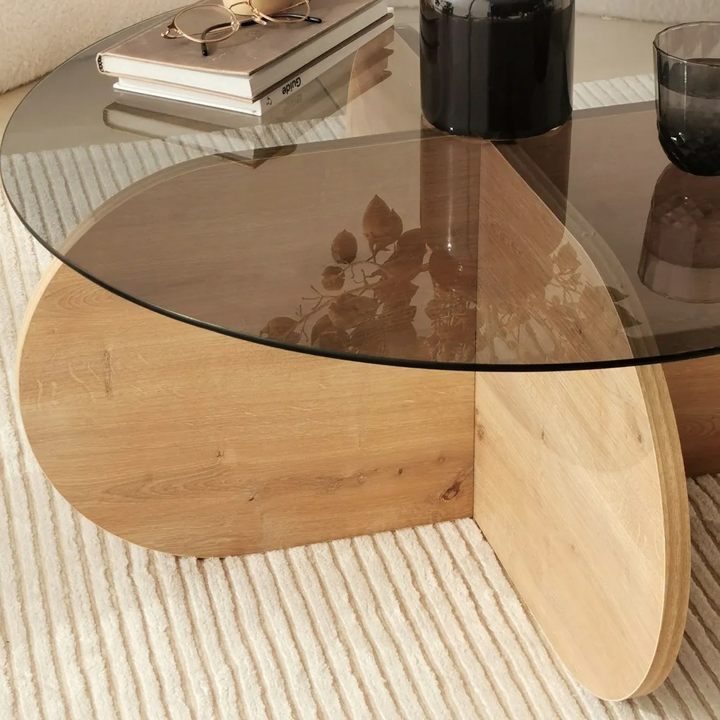 Masă de cafea Bubble Sapphire Oak Fume