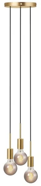 Nordlux - Pendul pe cablu PACO 3xE27/25W/230V, alamă