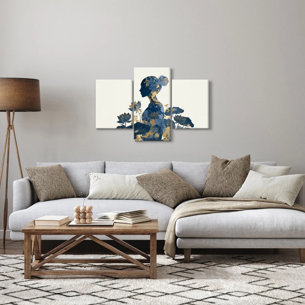 Tablou - Profil de femeie din marmură (90x60 cm)